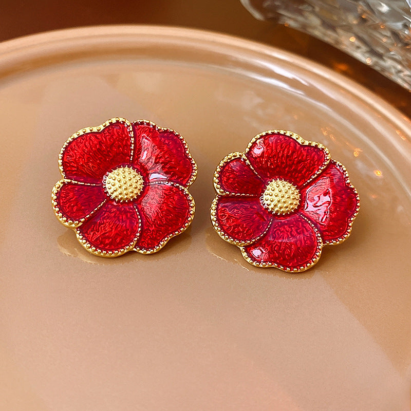 Sterling Silver Needle Mid Century Earrings For Women Niche Premium High Sense Jewelry