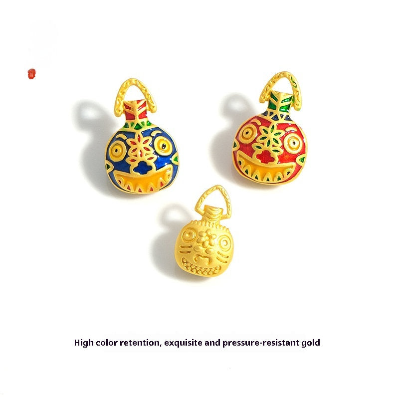 Sand Gold Beads Bracelet Pendant Mixed Six Words Mantra Ornament Accessories