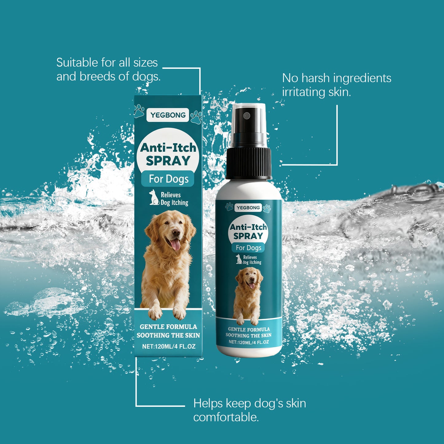 Pet Skin Care Spray Gentle Ingredients Relieve Pet Skin Discomfort