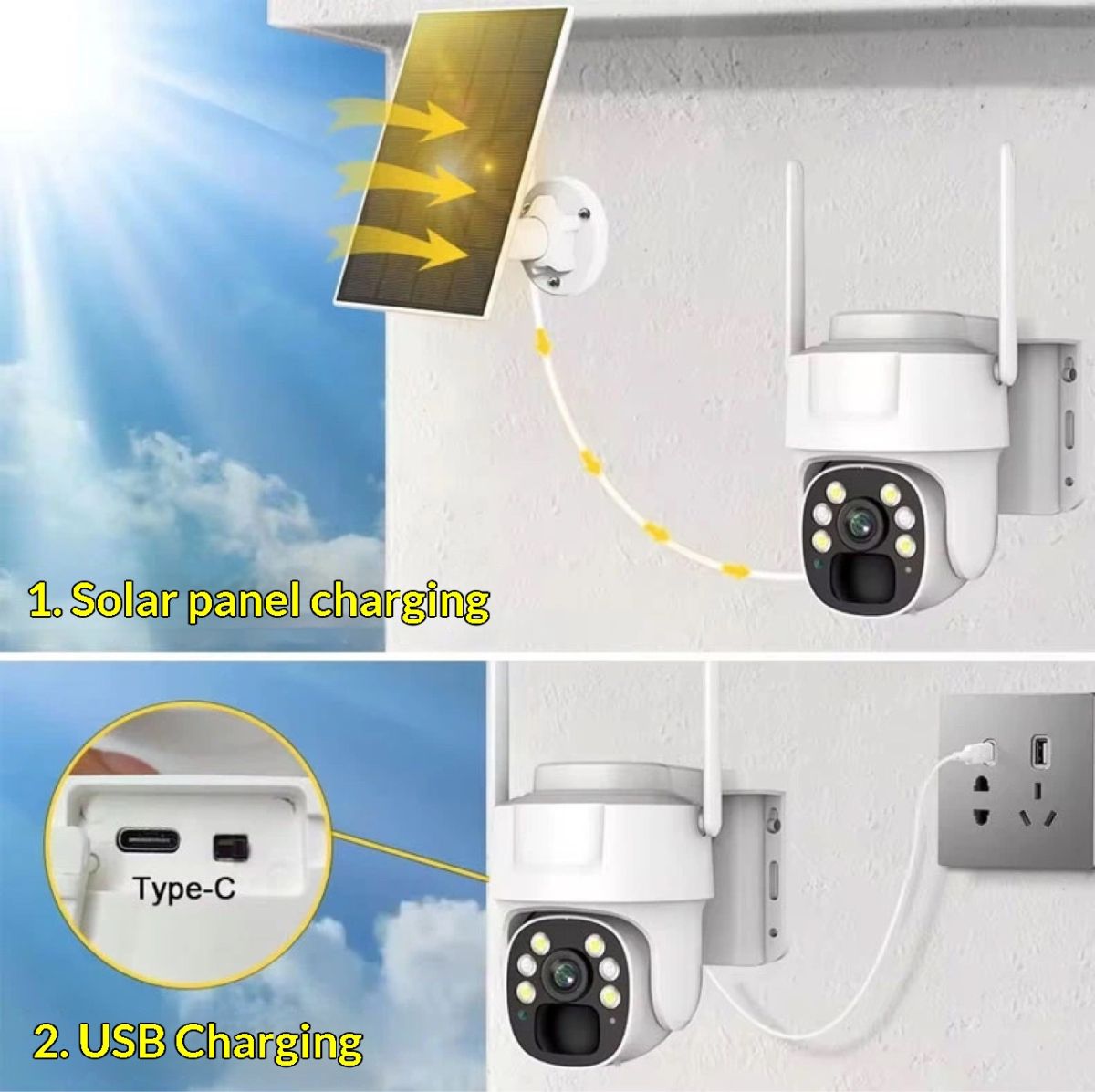 Outdoor Solar-powered 4G Camerano Electricity Or Internet Required For Remote Mobile Monitoring