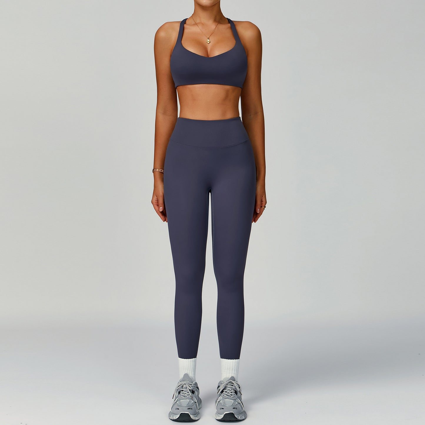 Women's Pure Color Tight Hollow-out Beauty Back Sports Outdoor Running Outfit
