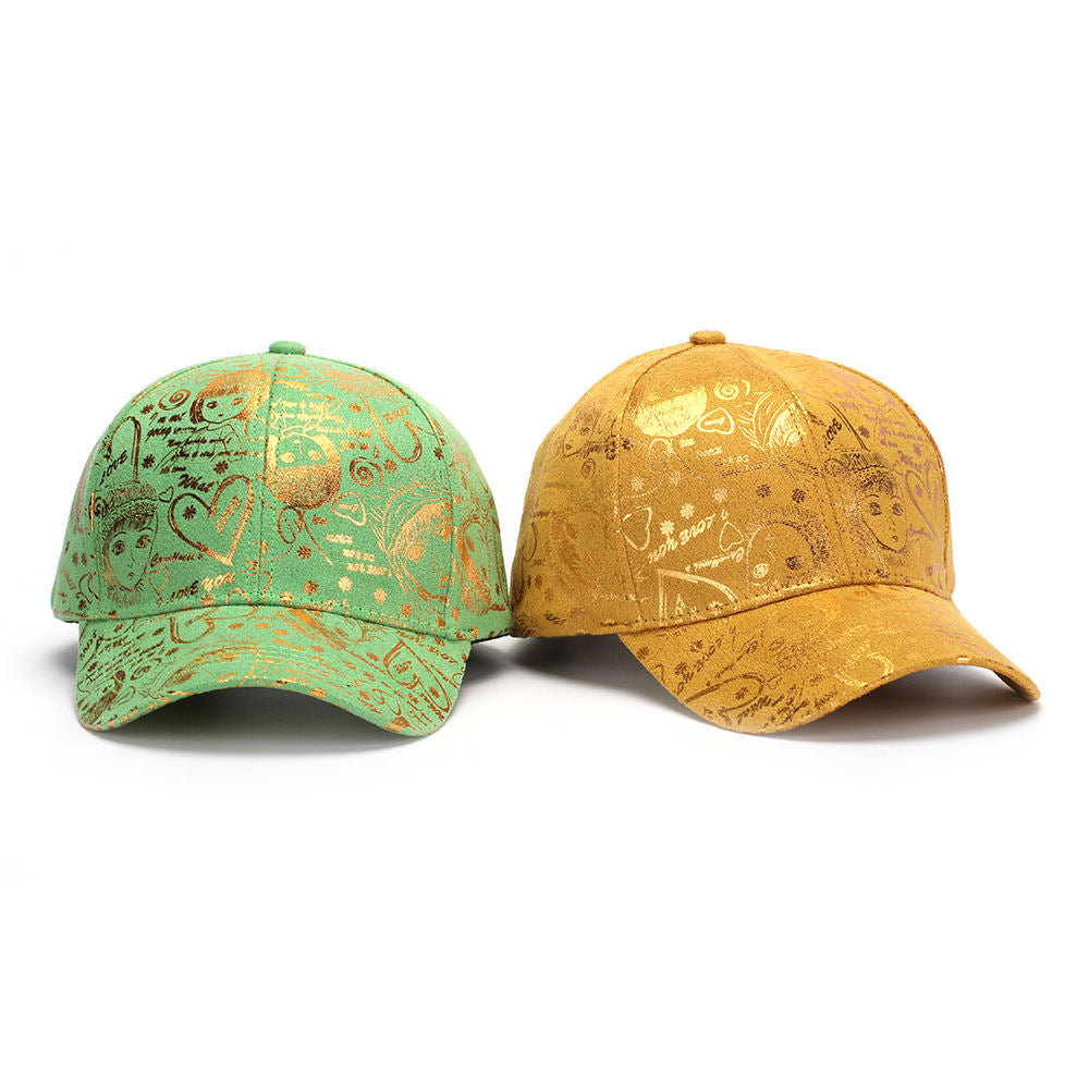 Summer Korean-style Trendy Women's Artistic Graffiti Baseball Cap With Retro Distressed Look For Dressing Up And Outdoor Sun Protection