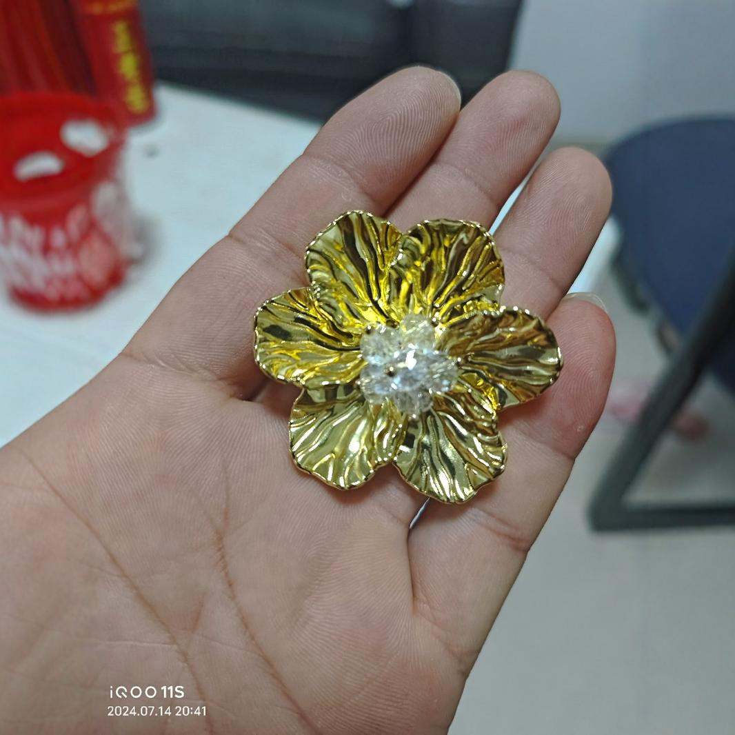European And American Exaggerated Design Clothing Accessories Button Woven Bohemian Vintage Flower Earrings