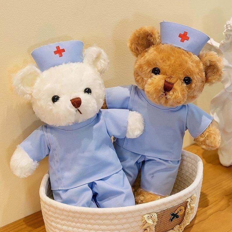 Creative White Coat Medical Bear Doll Plush Toys