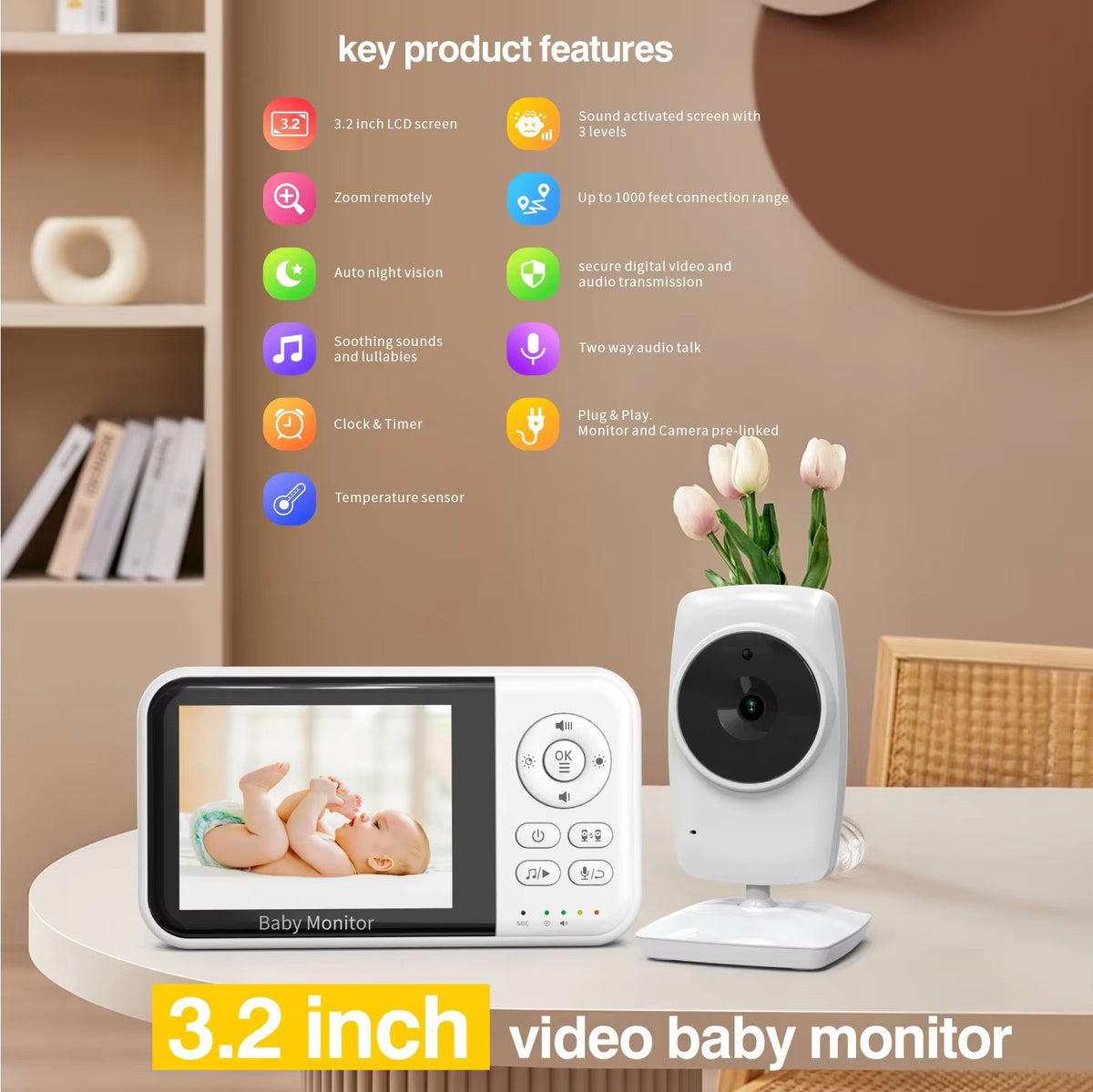 Smart Night-vision Two-way Baby Monitor