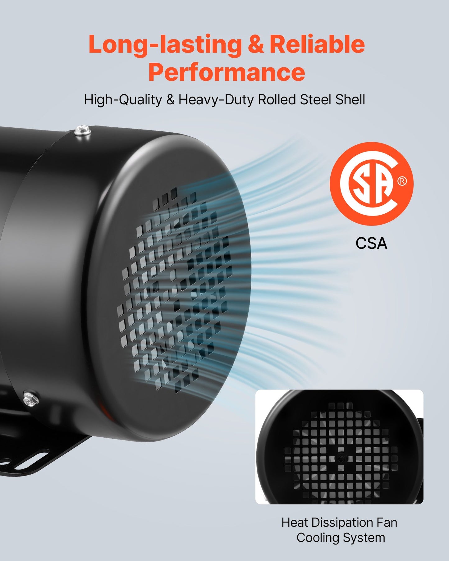 1 HP Electric Motor, 1725RPM Air Compressor Motor, CW/CCW Rotation, 5/8 Inch Shaft Diameter, 1.88inch Shaft Length, 4.1N.m Torque, Three-Phase, TEFC Cooling, 230V/460V, 56C Frame