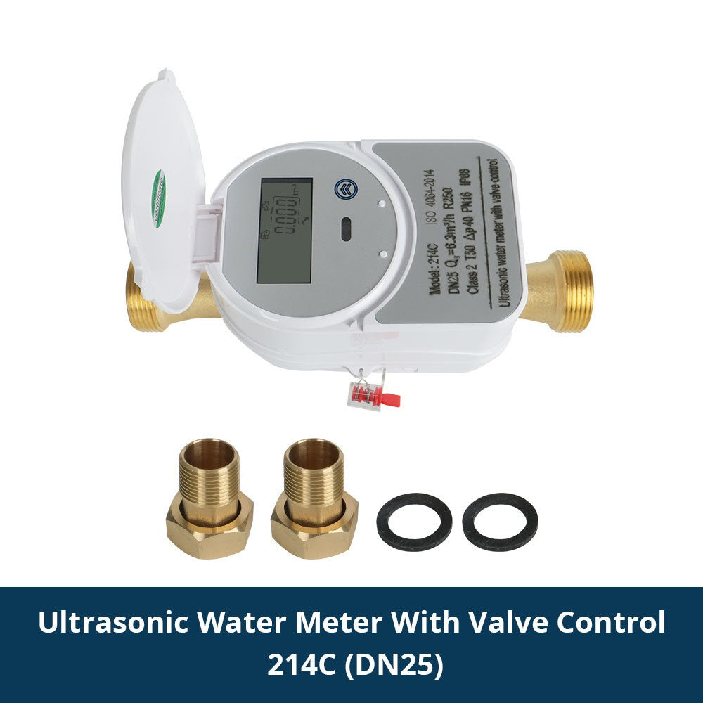 Graffiti Zigbee Smart Valve Ultrasonic Water Meter IP68 LCD