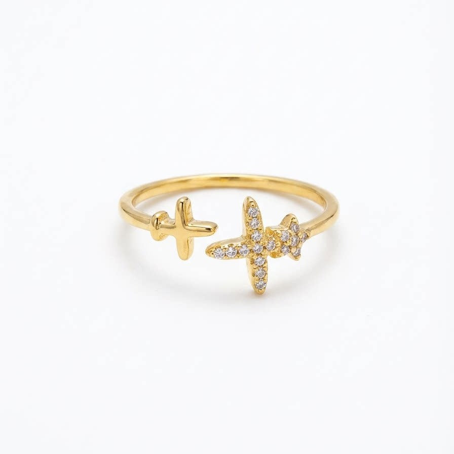 Womens Korean-style Elegant Star Ring For Students