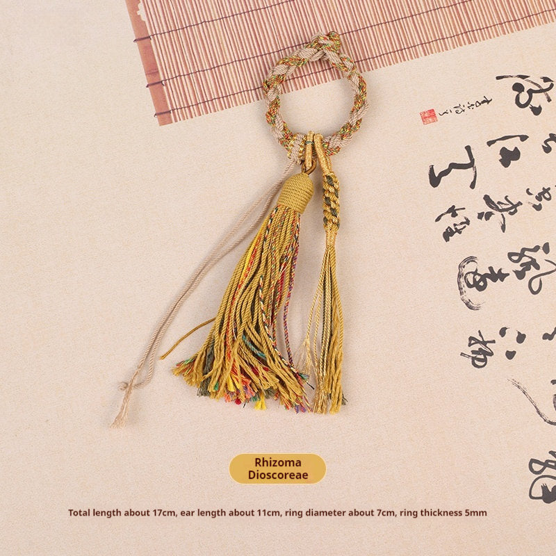 Red Tassel Fringe Hand-made Cotton Threads Crafts Accessories Bodhi Bracelet Gourd Pendant