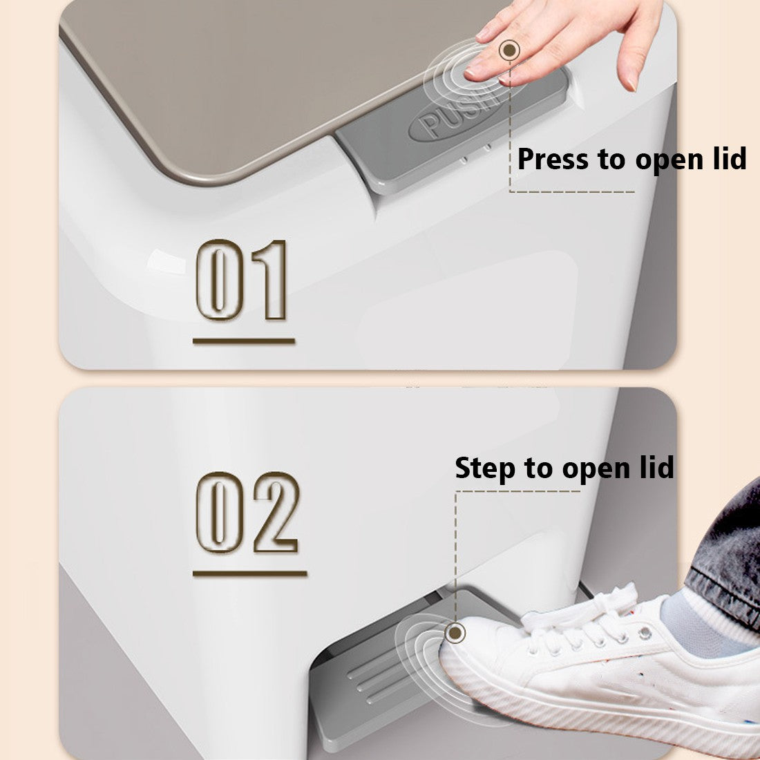 Household Trash Can, Kitchen, Bathroom,toilet, Living Room, With Lid, Foot Pedal