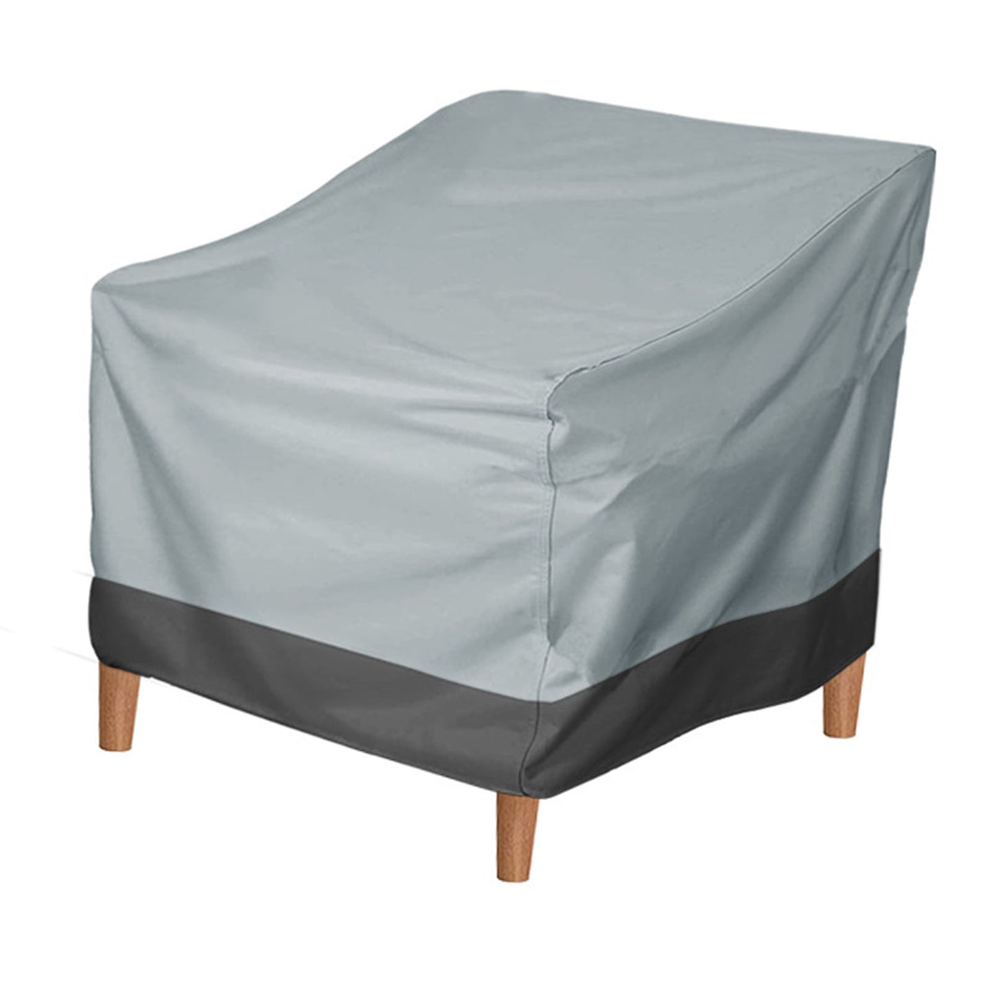 Patio Chair Cover Oxford Cloth Water Resistant Silver Coating Outdoor Furniture Cover For Home Lawn Patio Garden Grey Black 190T