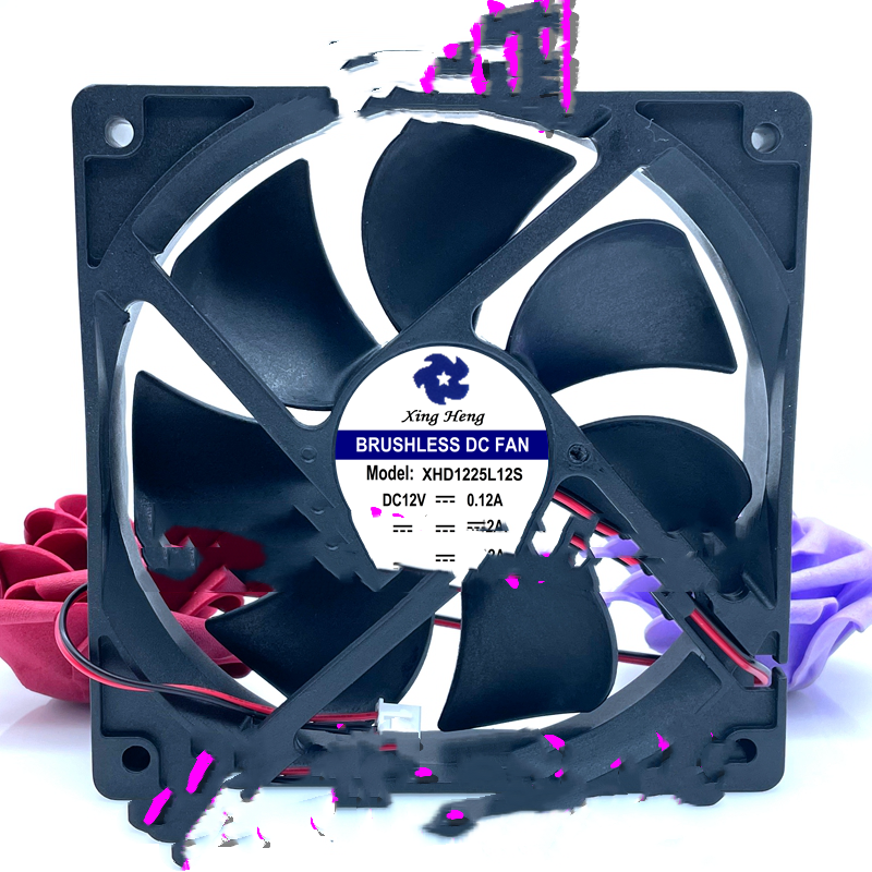 New Xing Heng 12CM XHD1225L12S DC12V 0.12A Silent Cooling Fan