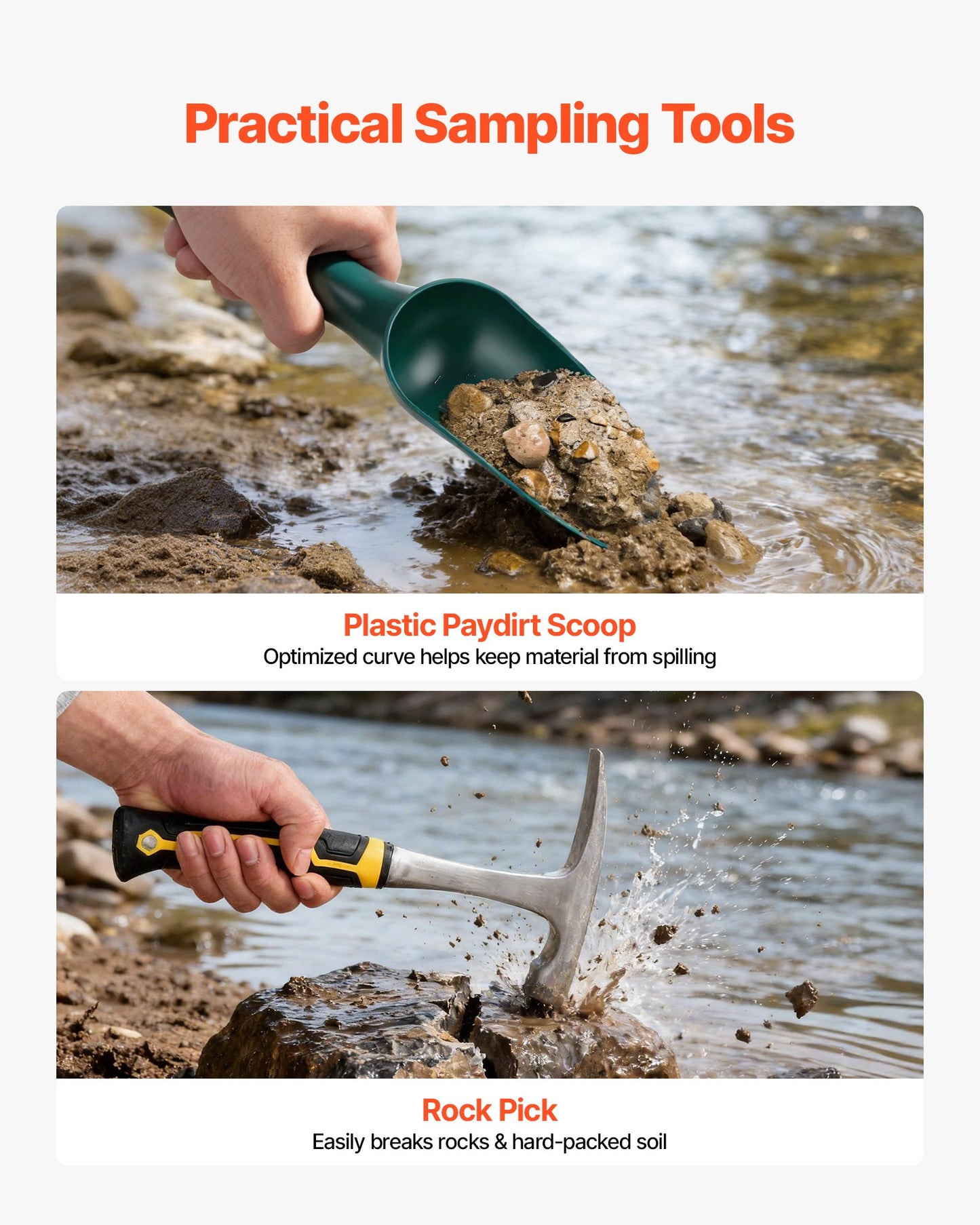 Gold Panning Kit, 10 In And 14 In Pans, 19 PCS Portable Prospecting Equipment Kit With Classifier Sieves, Sand Magnet, Rock Pick, Scoops, Backpack, And Accessories, For Outdoor Gold Recovery