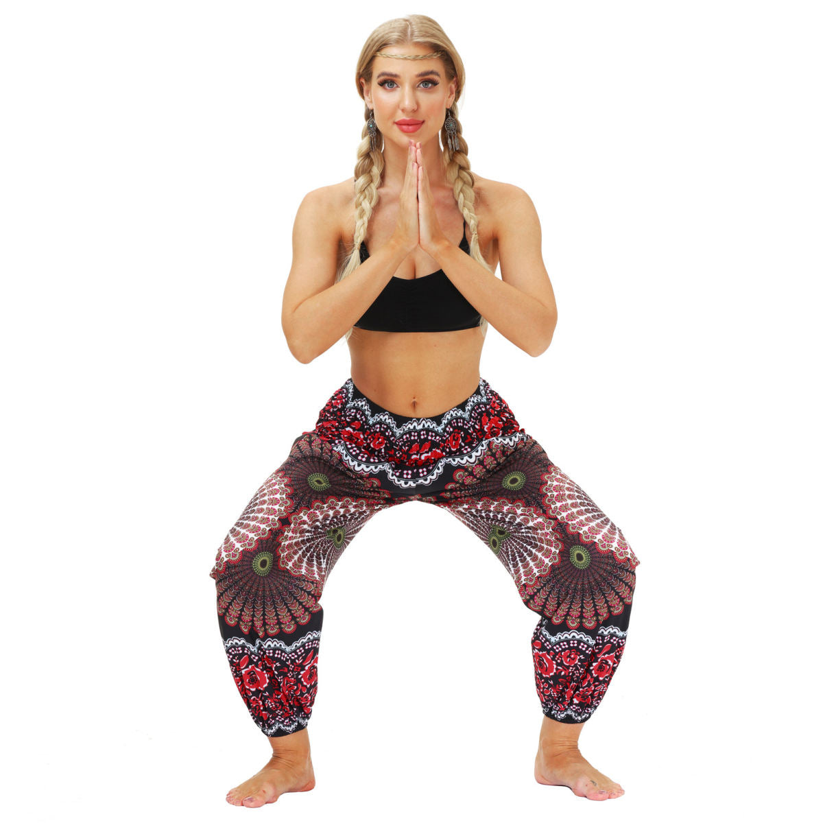 Printed Pop Ethnic Style Casual Women's Yoga Pants
