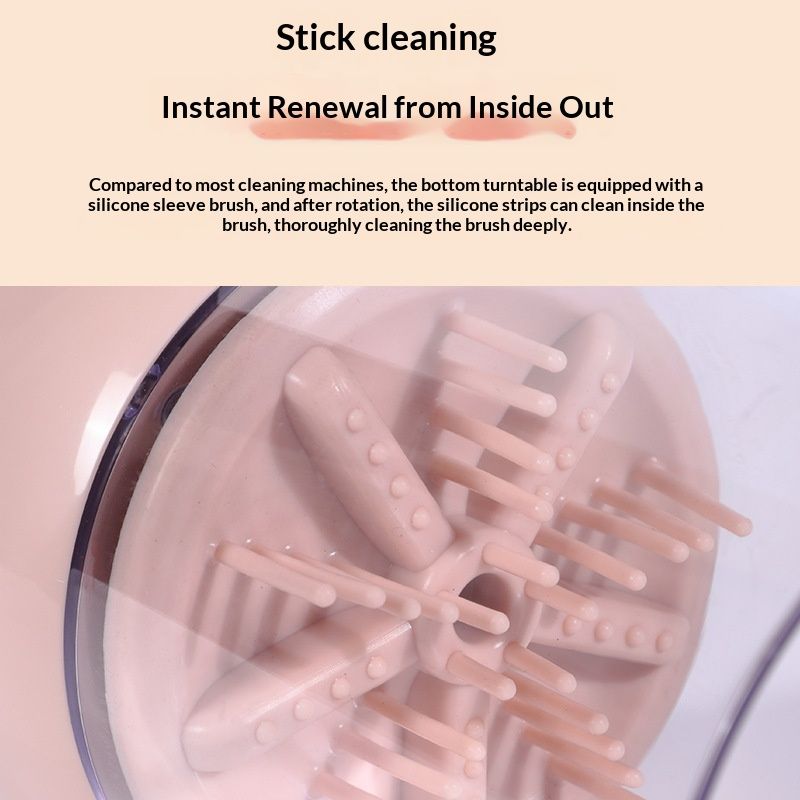 Portable Makeup Brush Storage And Cleaning Device