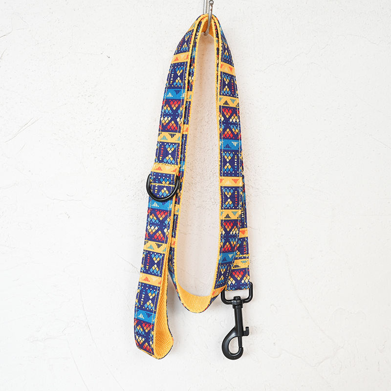 Dog Collar Pet Supplies Foreign Trade Leash Set Black Buckle