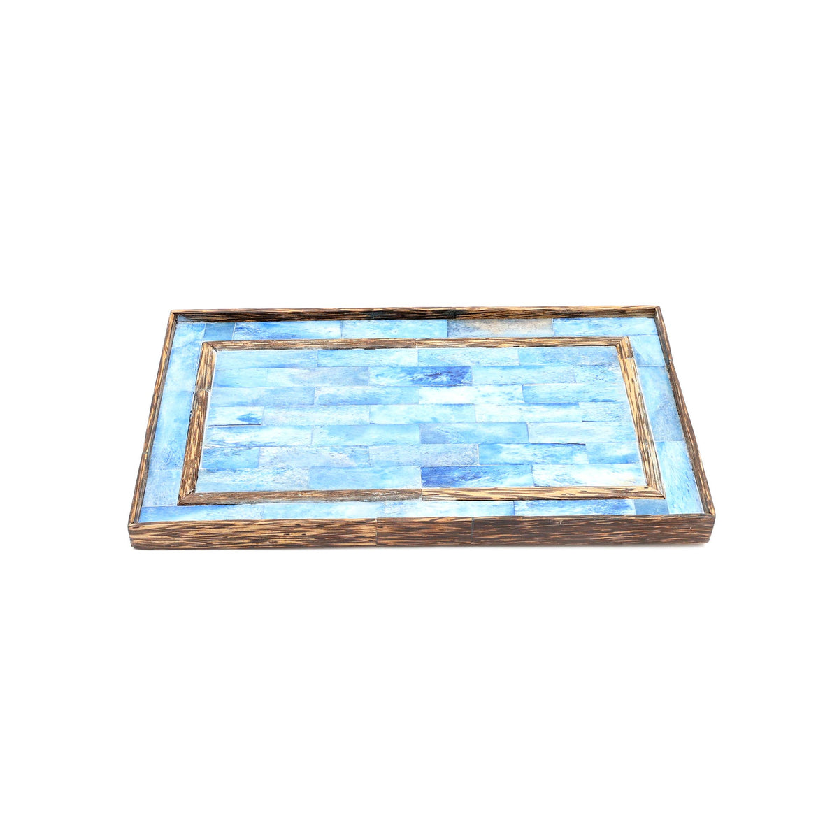 Ribaldi Handmade Bone Inlaid Wooden Tray Decor & Serving Tray - 12X7.25X0.8