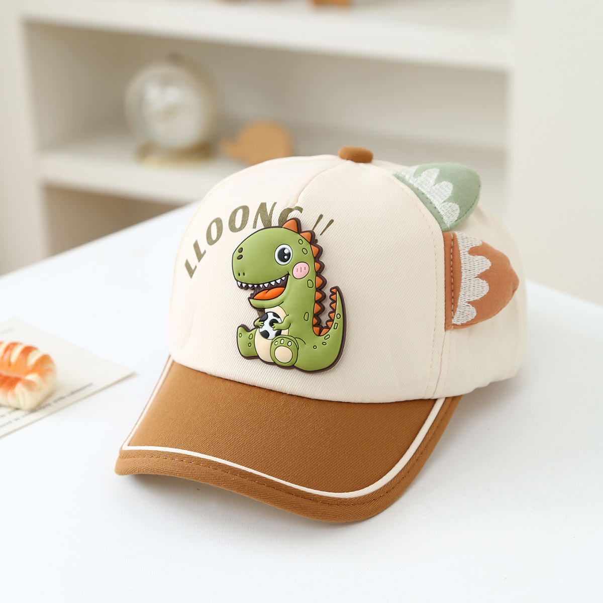 Summer Men's And Women's New Cartoon Football Small Dinosaur Baseball Cap, Korean-style Multi-color Children's Baseball Cap For Outdoor Sun Protection