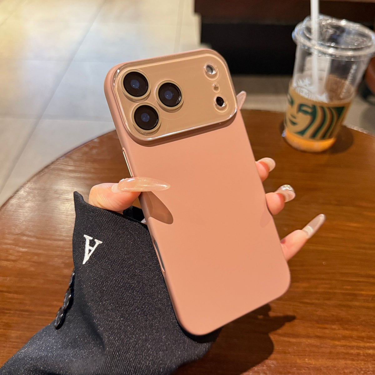 New Matte Solid-color Skin-feel Crystal Full-body Lens-protecting Phone Case