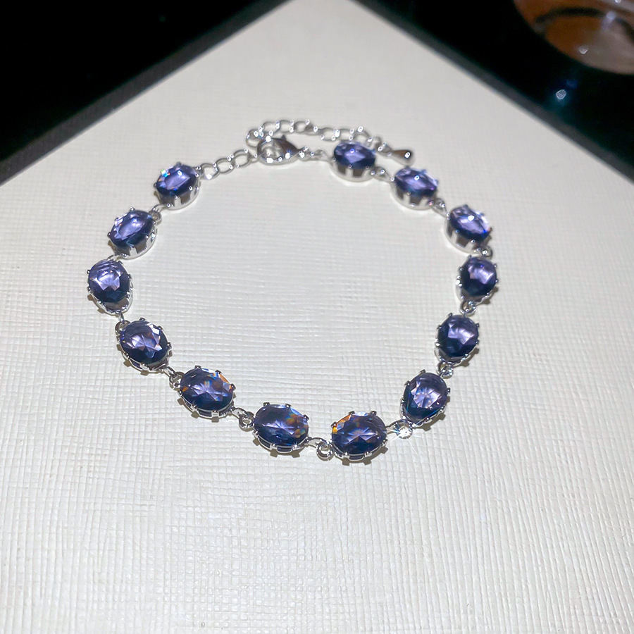 K-fashion Ins Diamond-shaped Cubic Zirconia Bracelet Minimalist Bangle Chic Versatile Fashion Jewelry