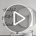 ESTART Thankful Grateful Blessed Letter Sign Metal Wall Decor, 3 Piece Black Letters Wall Art for Bathroom Bedroom Metal W...