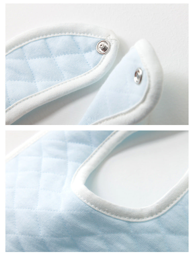 Newborn Baby Feeding Bib Thickened Double Pure Cotton