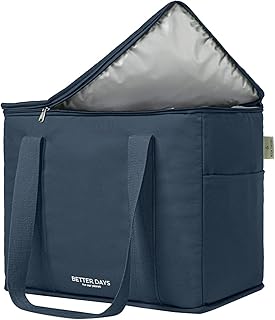 Nook Theory Reusable Insulated Grocery Bag - Leak Proof, X Large Cooler Bag - Insulated Shopping Bags for Groceries - Trav...