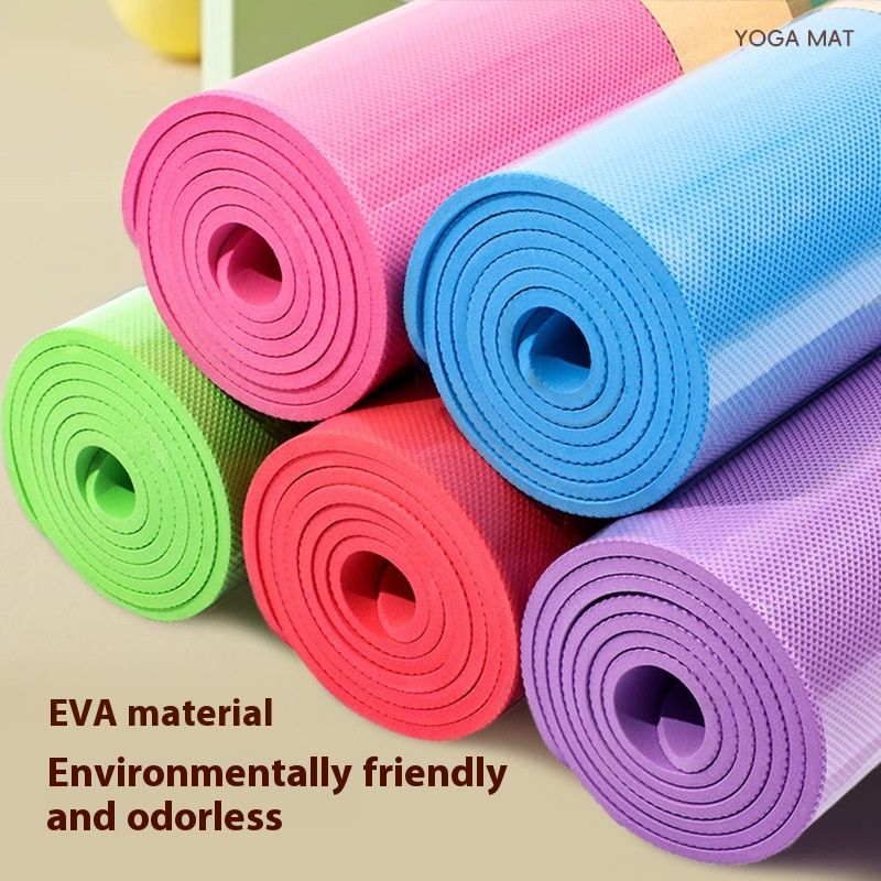 Eva Yoga Mat Monochrome Camouflage Embossed 3-10mm Fitness Sports Anti-slip Moisture-proof Floor Mat