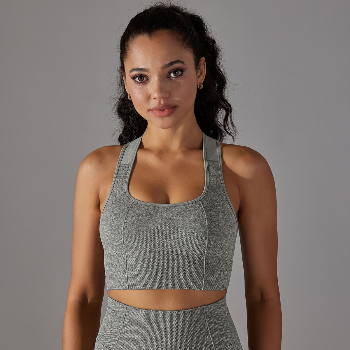 Seamless Knitted Cross Beauty Back Yoga Vest