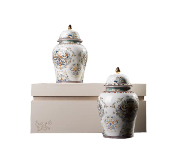 Exquisite Colorful General Jar Double Ceramic Tea Packaging Empty Gift Box