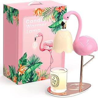 CODOGOY Fragrance Candle Warmer Flamingo Lamp with Timer, Dimmable, Halogen, Polished, Pink, for Home Decor 6.69 x11 x15.3...