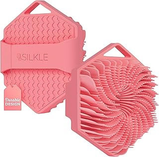 SILKLE Silicone Body Scrubber – Gentle Exfoliating Shower Scrubber for Body & Bath, Silicone Shower Brush & Loofah Alterna...