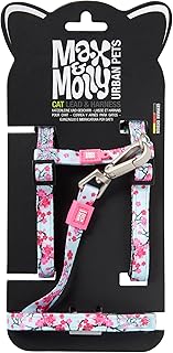 Max and Molly Adjustable Cat Harness and Leash Set - Escape-Proof Cat Harness with Leash for Outdoor Walking and Explorin...