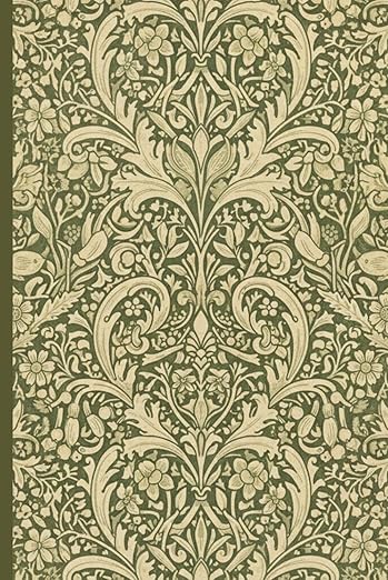 Green Botanical Notebook: 100 Lined Pages, 6x9 inch, Aesthetic Victorian Floral Art Journal for Writing and Gifts (Botanic...