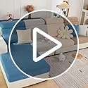 Yoovat Couch Cushion Covers for Sofa Couch Covers Wear-Resistant Universal Sofa Cover Washable Stretch for Sectional Slipc...