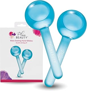 Plum Beauty Facial Ice Globes - Cooling Massage Tools for Refreshing Skincare Routine, Enhances Self Care, Reduces Puffine...