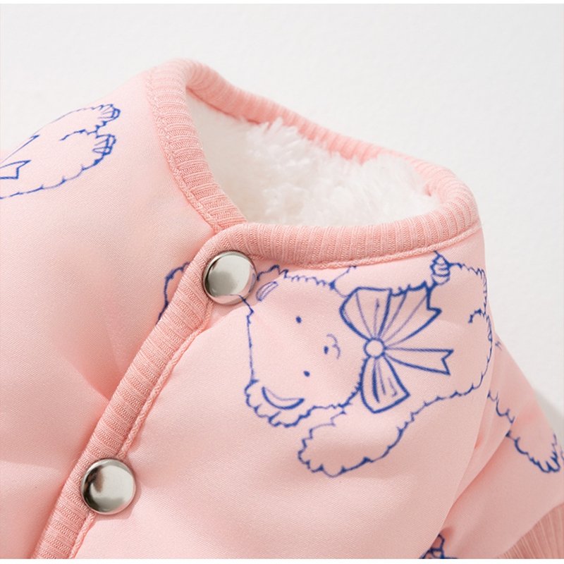Dog Cotton Coat, Warm And Cute For Autumn And Winter, Fully Printed Bear Four-legged Coat, Small And Medium-sized Bichon Frise Pet Dog Clothes