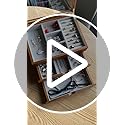 Clasin Home Jewelry Box with Glass Lid, 3 Layer Jewelry Organizer for Women, Solid Wooden Jewelry Box Display for Ring Ear...