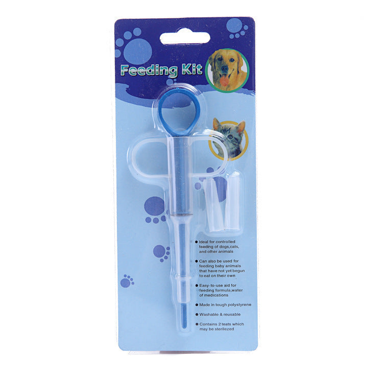 Cat Pill Shooter, Pill Popper For Cats & Dogs, 2-in-1 Pet Piller Anti-drop Syringe For Tablets & Liquid. Easy Admin For Small Animals. Soft Rubber Tip Protects Gums