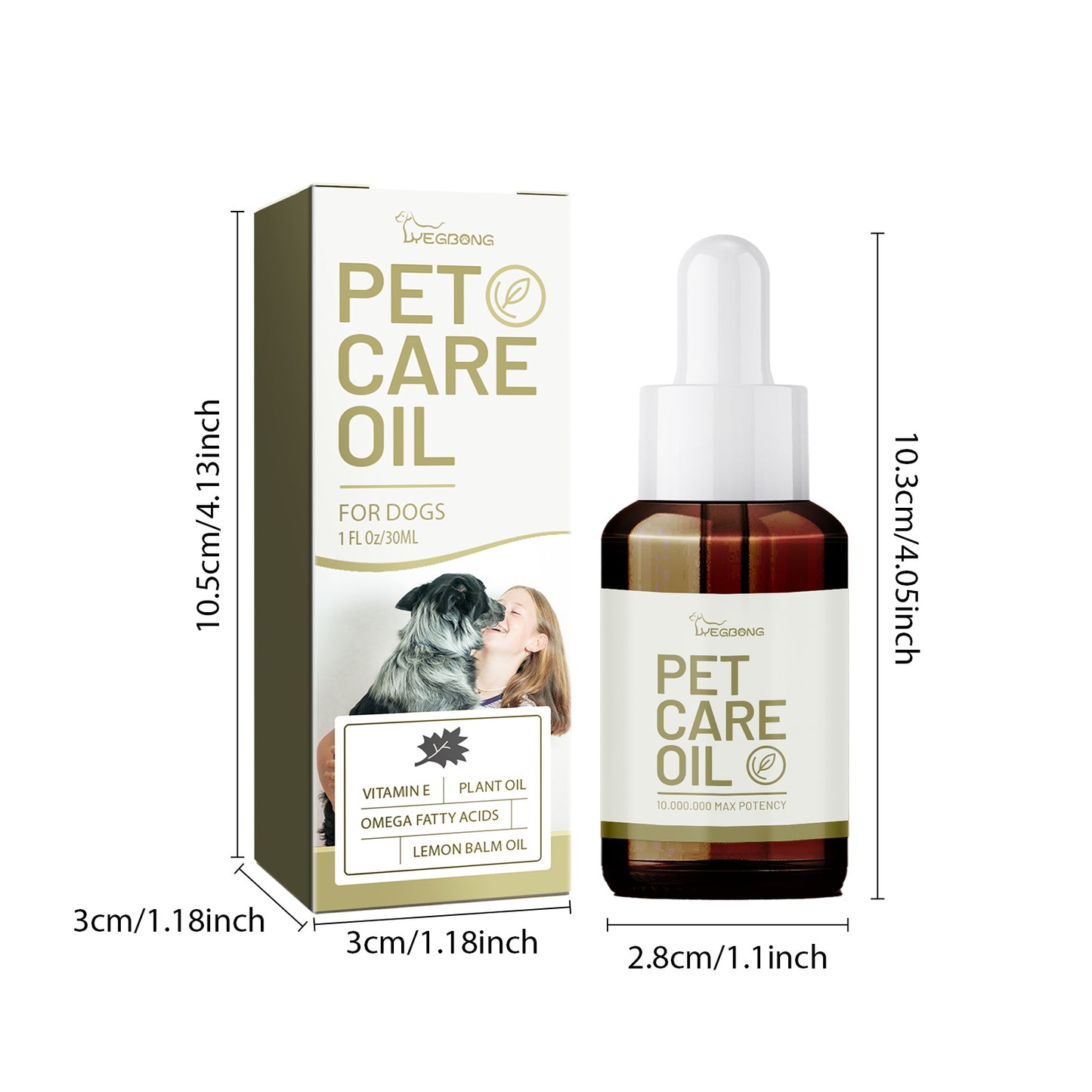 Dog Pet Care Oil With Lemon Balm Oil Fatty Acids, Joint & Muscle Relief Supplement Oil For Canine Mobility Support
