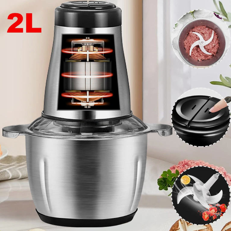 2L Electric Meat Grinder Mincer Mixer Blender Food Chopper Processor Blender UK