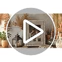 Afuly 5x7 Farmhouse Picture Frame Boho White Beads Photo Frame Wooden Distressed Wall Hanging Desk Standing Decor Artwork ...