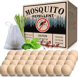 Mosquito Repellent 36 Balls – Mosquito Repellent Outdoor Patio & Indoor, Natural Mosquito Deterrent for Yard, Patio, Campi...