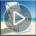 VINGLI Deluxe 3 in1 Beach Chair, Tanning Chair with Face Hole, Reclining Lounge with Foot Rest, Cup Holder and Storage Ba...