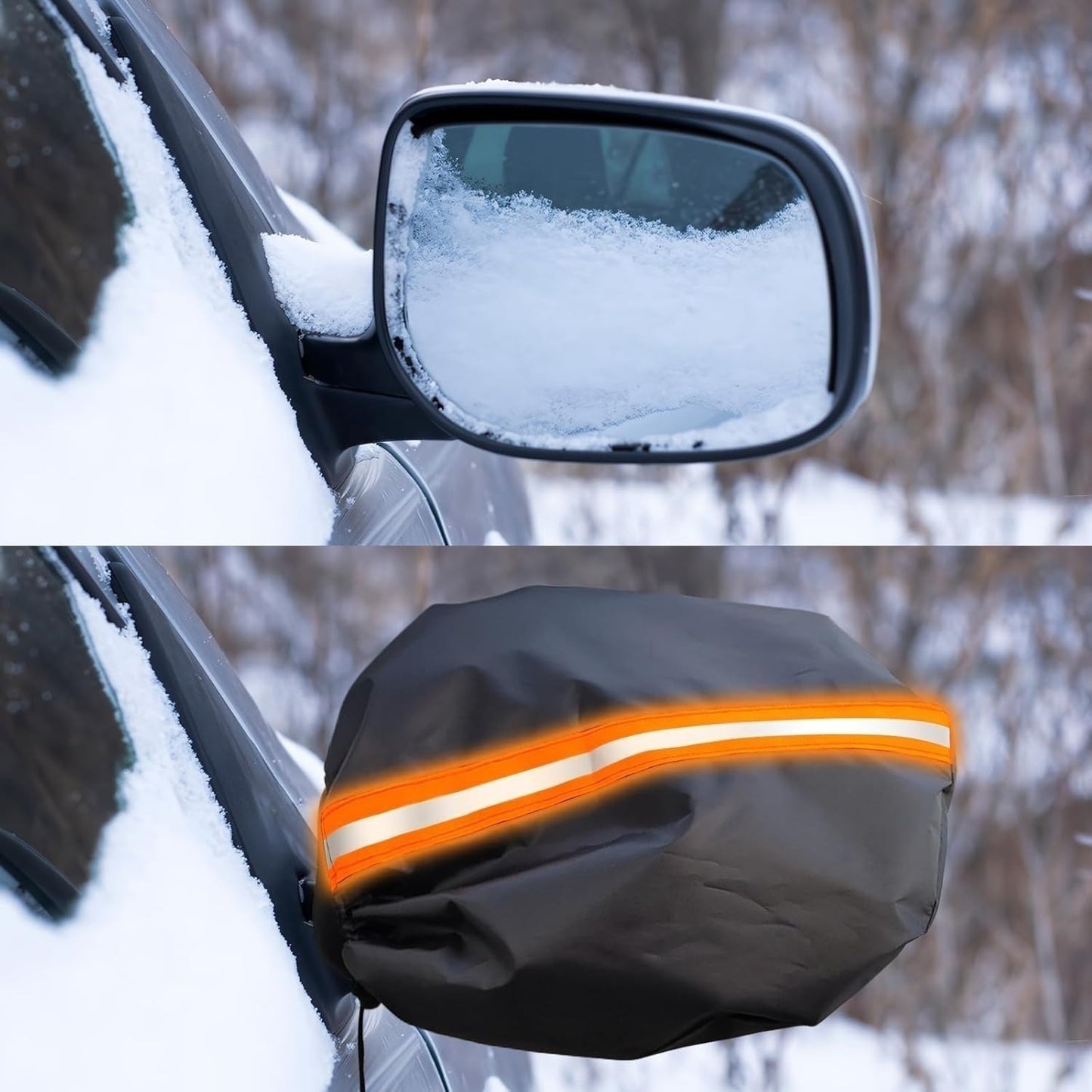 2-in-1 Car Ice Scraper Set With Snow Brush And Windshield Cover – Winter Accessories For Cars – Accessories Set