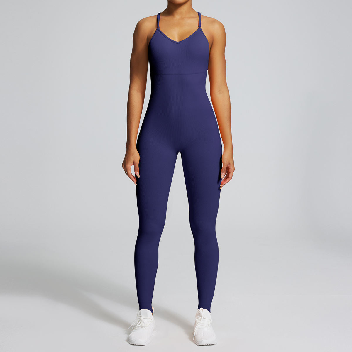 Seamless Back-Supporting Yoga Jumpsuit For Women With Straps