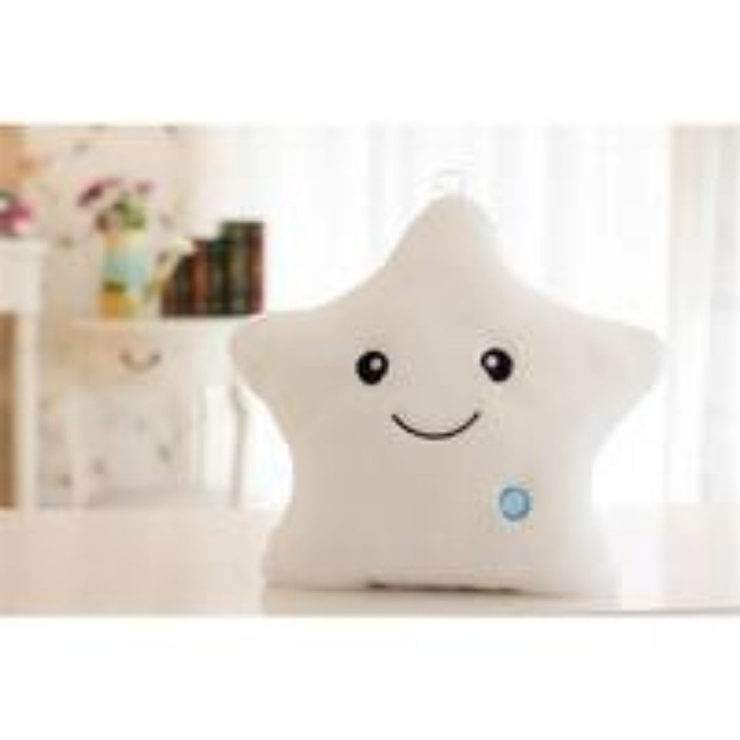 34CM Colorful Luminous Five-pointed Star Pillow Plush Toy Best Decoration