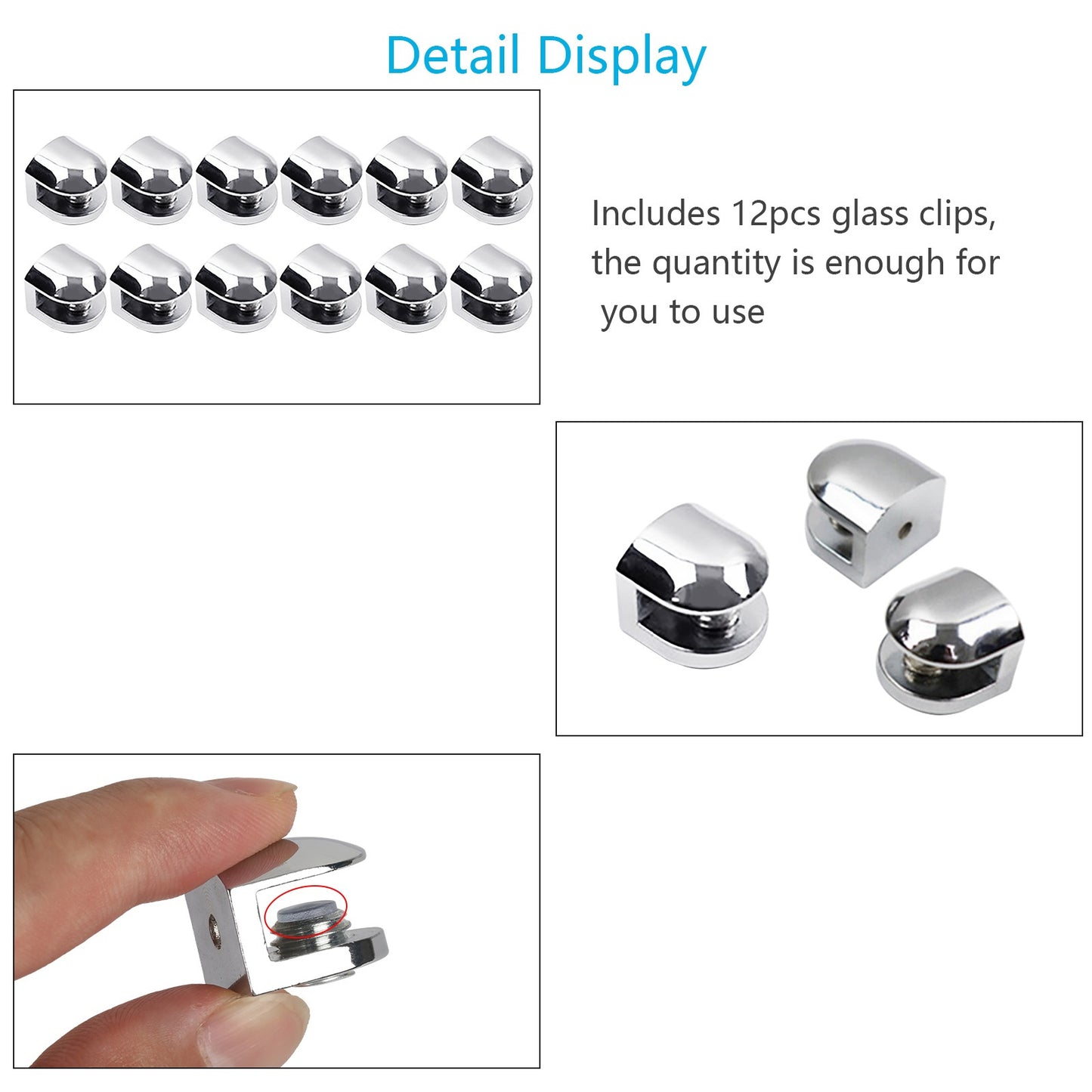Glass Holders (12-Piece Set) – Universal Holders For Glass Plates In The Home; Sturdy Storage –Accessories Set