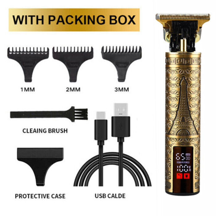 Professional Cordless Hair Clippers Beard Trimmer Men Hair Cutting Barber Shaver