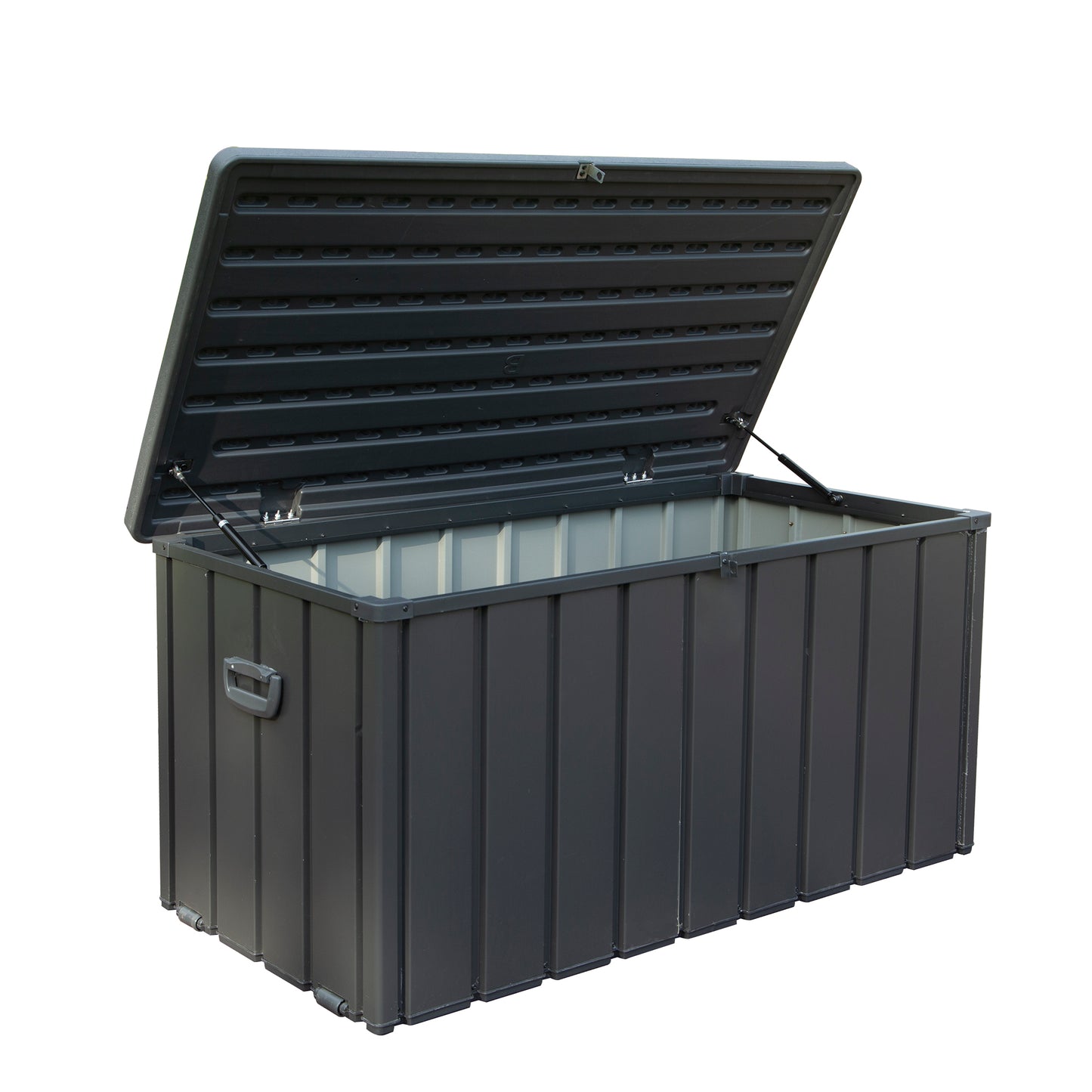 Gallon Outdoor Storage Deck Box Waterproof, Large Patio Storage Bin For Outside Cushions, Throw Pillows, Garden Tools, Lockable Dark Gray